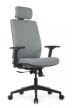 Кресло для руководителя Riva Design Boston KB023H серая премиум экокожа